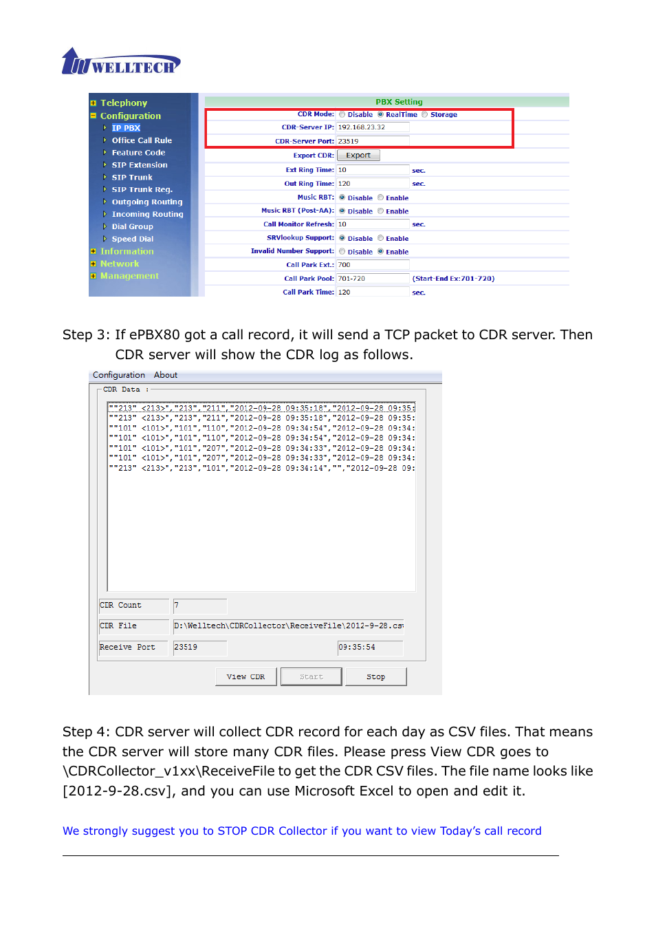 Welltech ePBX80 V.1.1 User Manual | Page 116 / 129