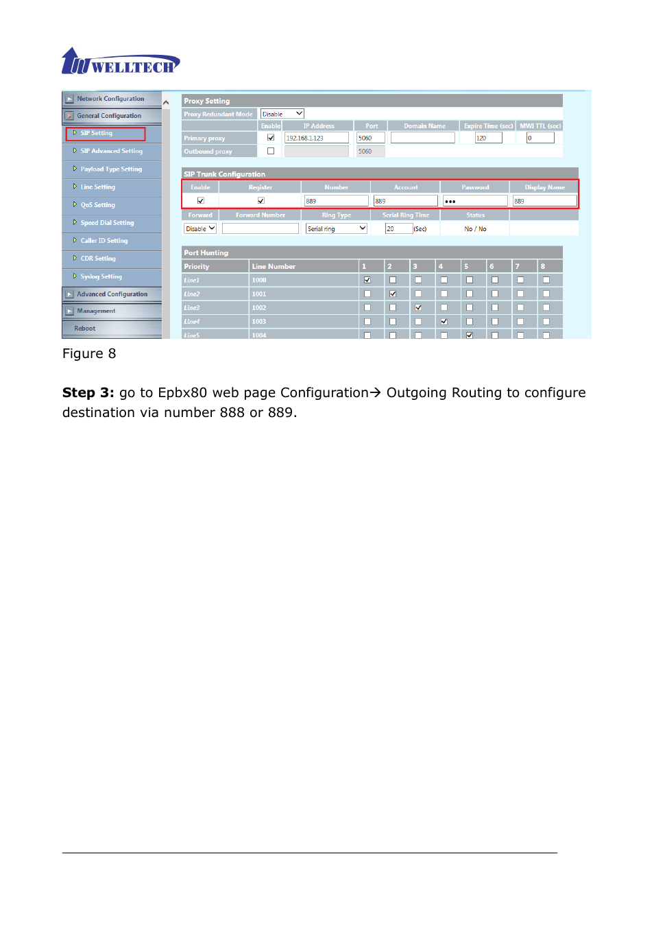 Welltech ePBX80 V.1.1 User Manual | Page 129 / 129