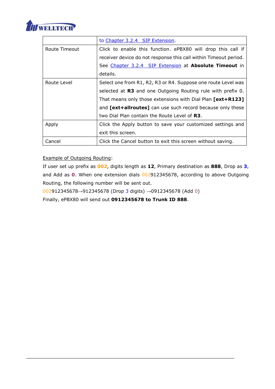 Welltech ePBX80 V.1.1 User Manual | Page 67 / 129