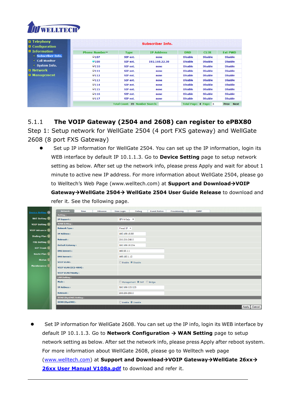 Welltech ePBX80 V.1.1 User Manual | Page 97 / 129