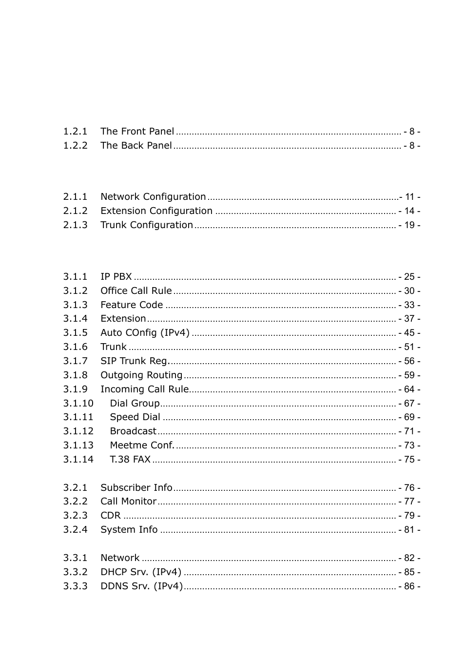 Welltech SIPPBX 6200A User Manual | Page 2 / 132