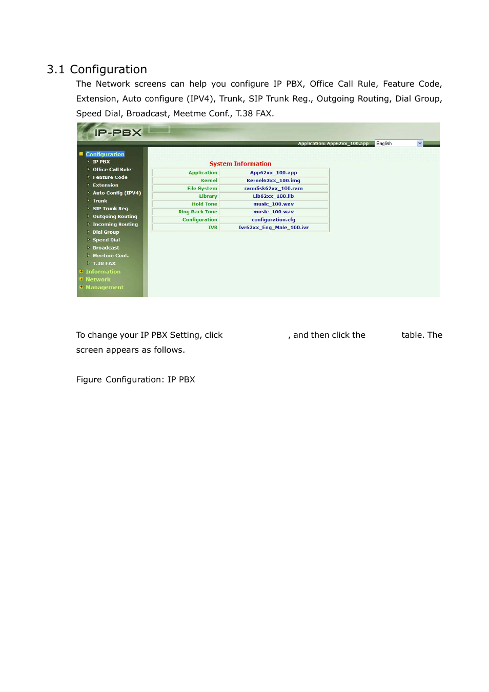 1 configuration, 1 ip pbx | Welltech SIPPBX 6200A User Manual | Page 25 / 132