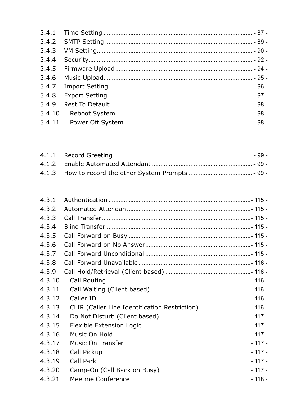 Welltech SIPPBX 6200A User Manual | Page 3 / 132