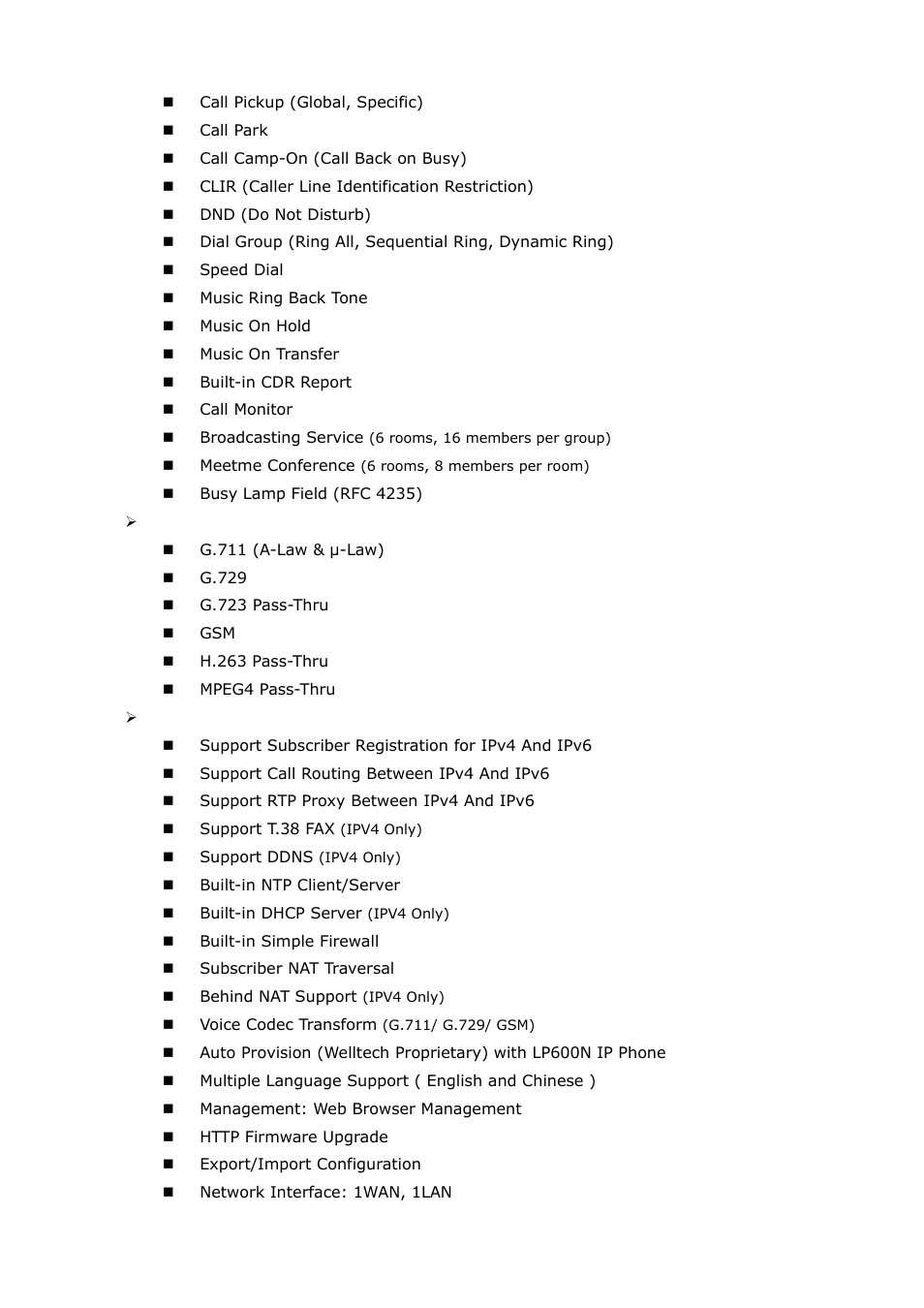 Welltech SIPPBX 6200A User Manual | Page 6 / 132