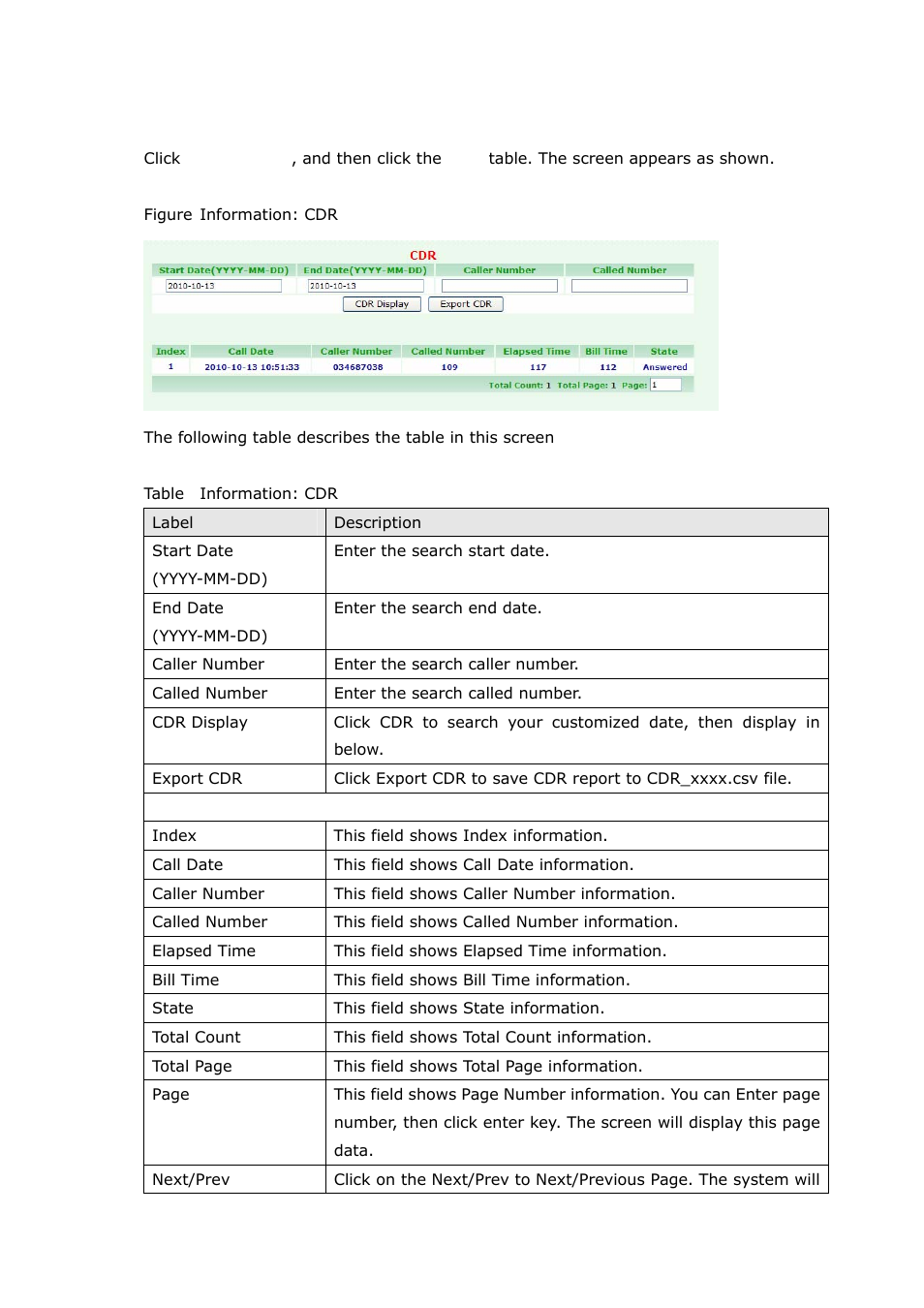 3 cdr | Welltech SIPPBX 6200A User Manual | Page 79 / 132