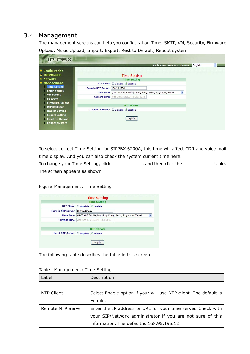 4 management, 1 time setting | Welltech SIPPBX 6200A User Manual | Page 87 / 132