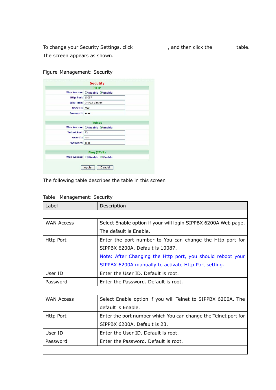 4 security | Welltech SIPPBX 6200A User Manual | Page 92 / 132