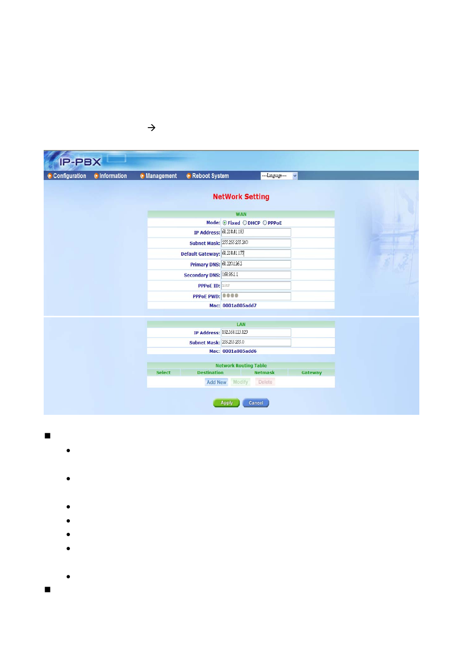 1 network configuration | Welltech ePBX-100A-128 User Manual | Page 10 / 124