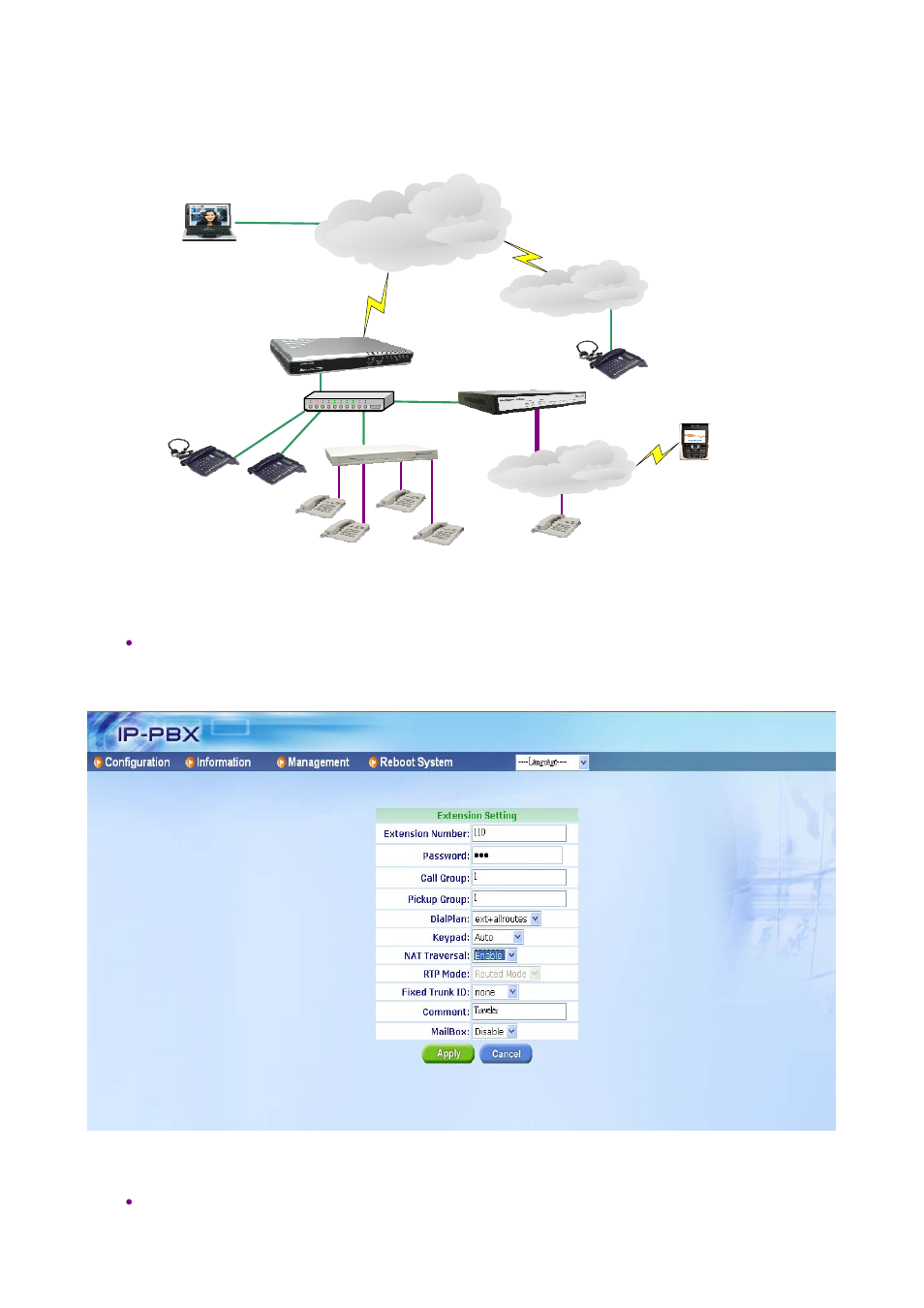 Step1: create account for the traveler, Step2: set register account for traveler | Welltech ePBX-100A-128 User Manual | Page 109 / 124