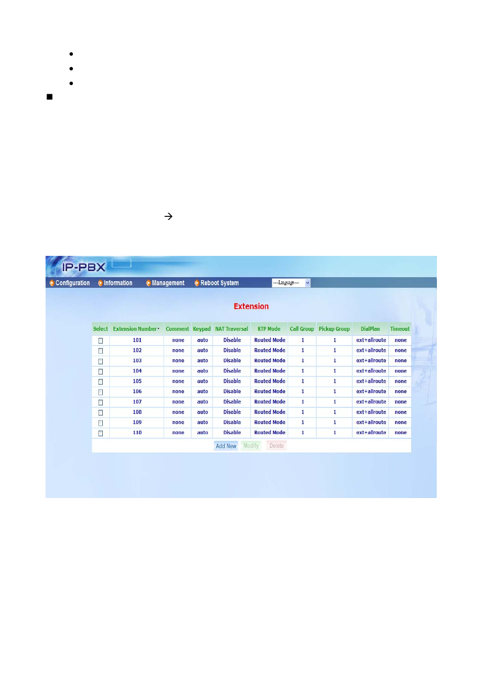2 extension configuration | Welltech ePBX-100A-128 User Manual | Page 11 / 124