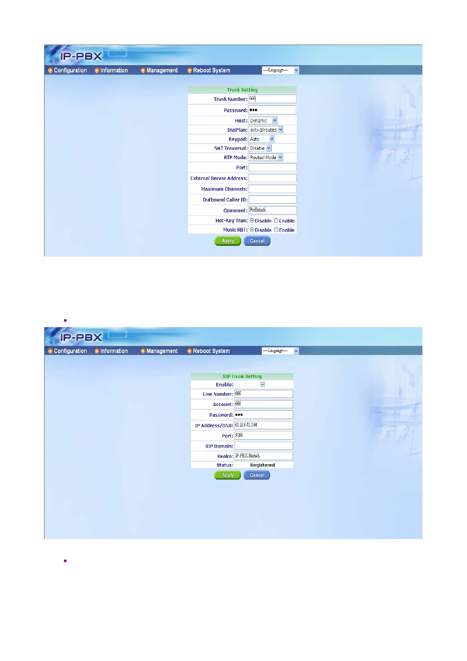 Step 3: register to each other | Welltech ePBX-100A-128 User Manual | Page 114 / 124