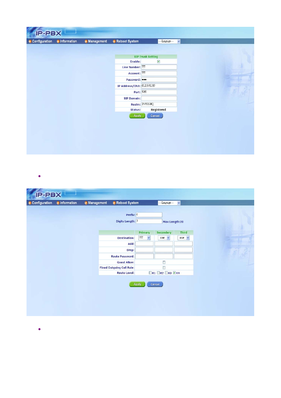 Step 3: set routing table | Welltech ePBX-100A-128 User Manual | Page 115 / 124