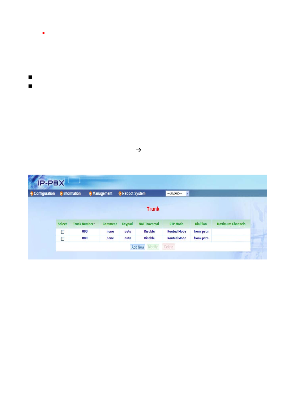 3 trunk configuration | Welltech ePBX-100A-128 User Manual | Page 15 / 124