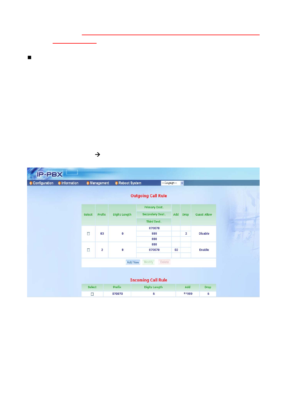 1 outgoing call rule, 6 routing table | Welltech ePBX-100A-128 User Manual | Page 41 / 124
