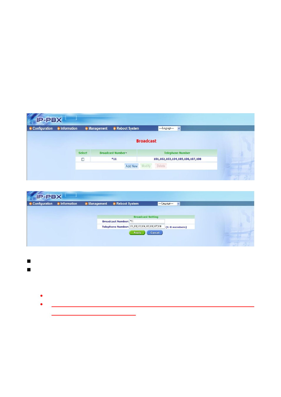 9 broadcast, 10 meetme conf | Welltech ePBX-100A-128 User Manual | Page 49 / 124