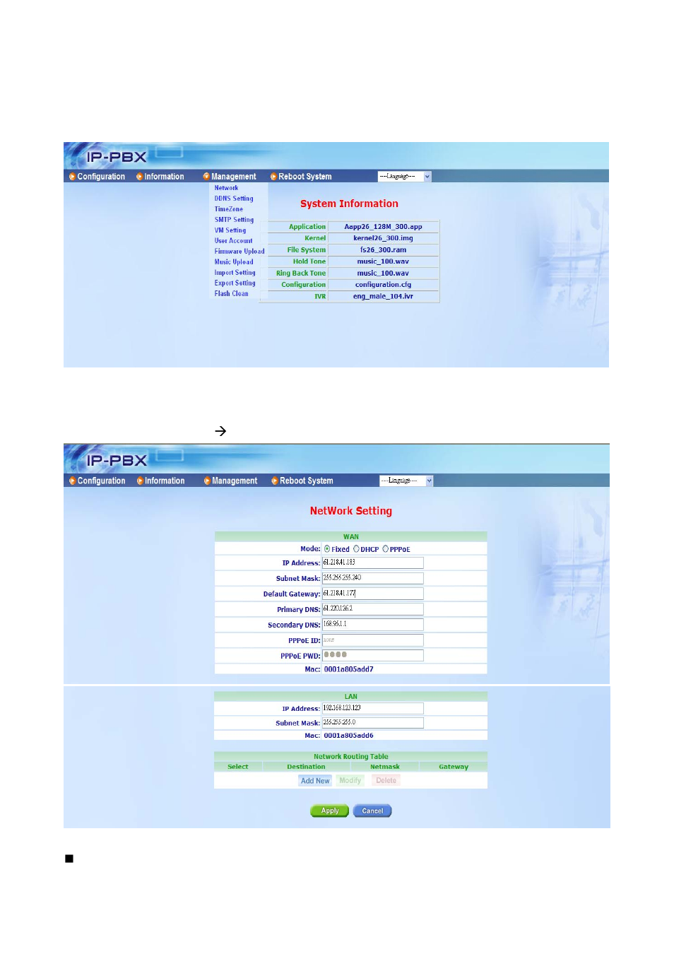 3 management, 1 network | Welltech ePBX-100A-128 User Manual | Page 55 / 124