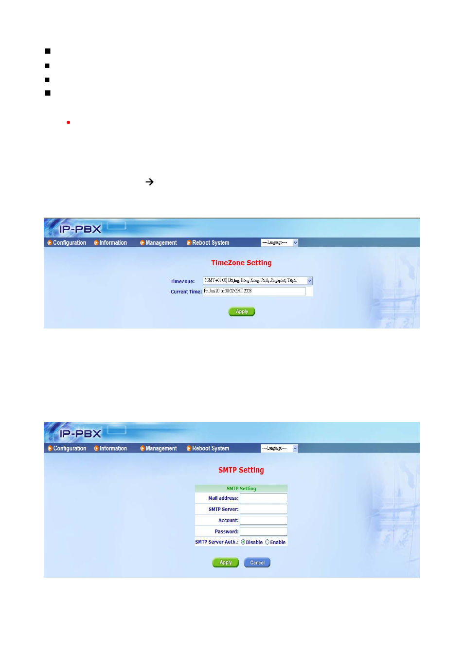 3 timezone, 4 smtp setting | Welltech ePBX-100A-128 User Manual | Page 57 / 124