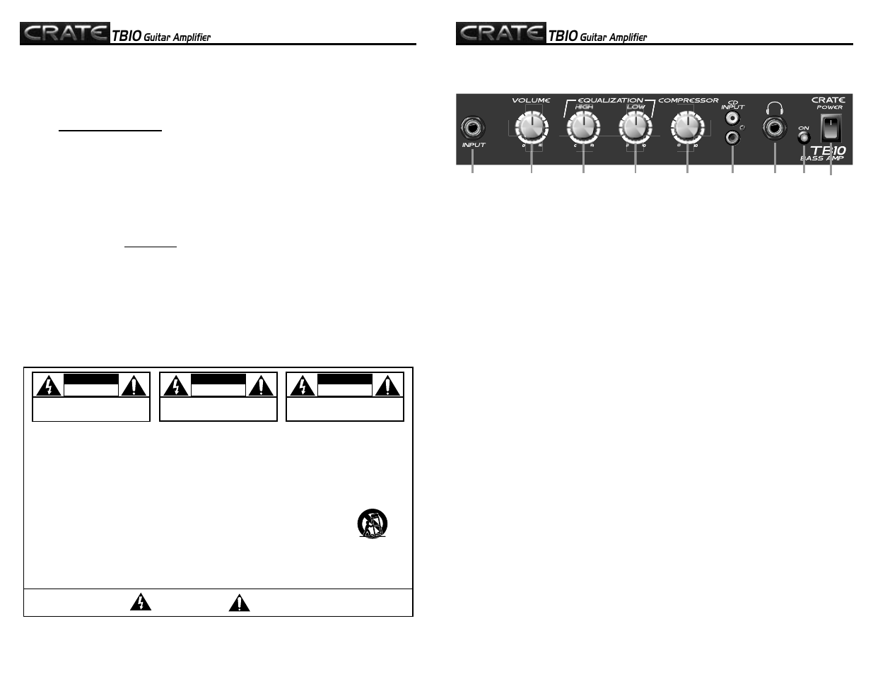 Tb10, Guitar amplifier | Crate Amplifiers TB10 User Manual | Page 2 / 2