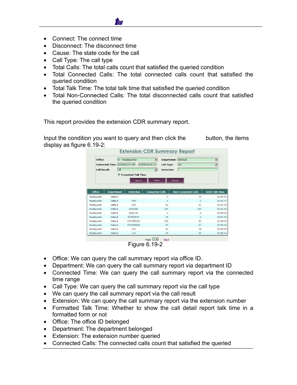 Extension summary | Welltech SIPPBX 6200 V.3.1.0 User Manual | Page 110 / 225