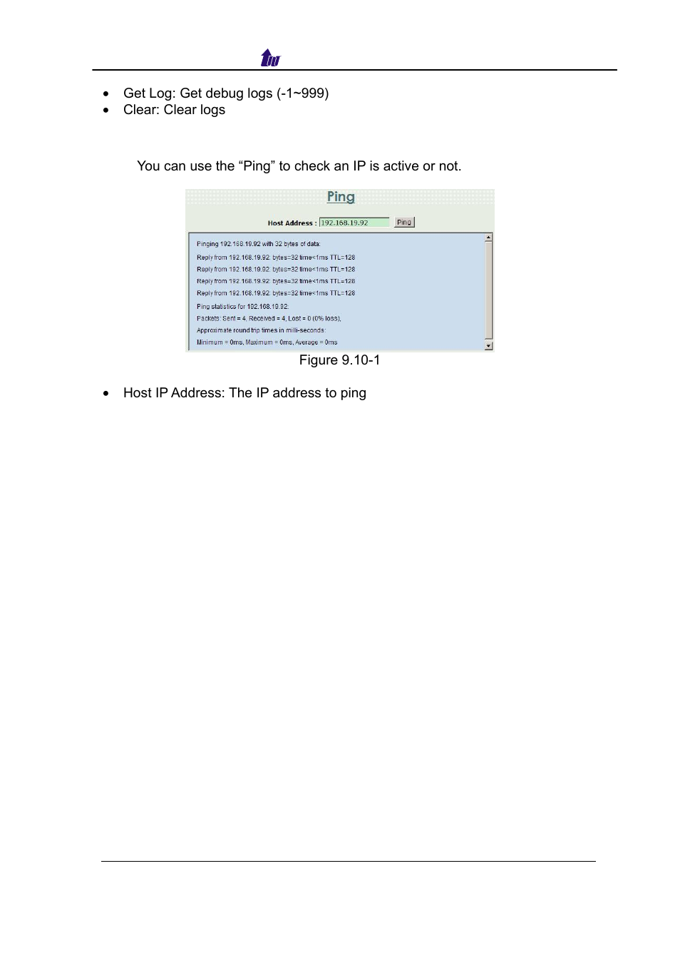 Ping | Welltech SIPPBX 6200 V.3.1.0 User Manual | Page 166 / 225