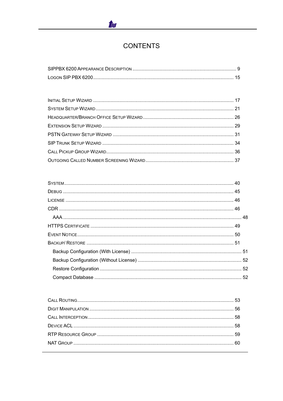 Welltech SIPPBX 6200 V.3.1.0 User Manual | Page 2 / 225