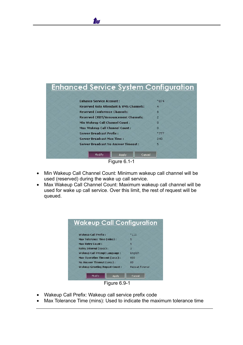 Appendix 7 step by step setting for wakeup call, Appendix 7 step by step example for wakeup call | Welltech SIPPBX 6200 V.3.1.0 User Manual | Page 205 / 225