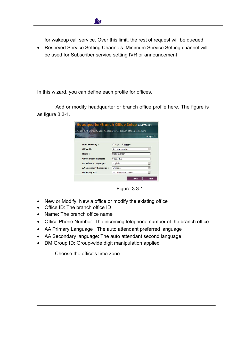 Headquarter/branch office setup wizard, Eadquarter, Ranch | Ffice, Etup, Izard | Welltech SIPPBX 6200 V.3.1.0 User Manual | Page 26 / 225