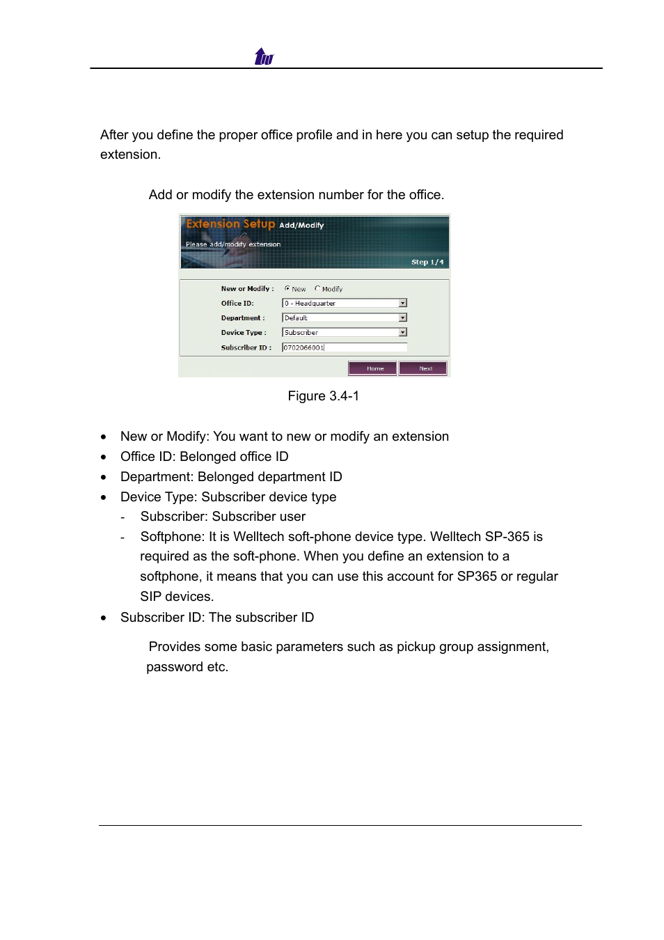 Extension setup wizard, Xtension, Etup | Izard | Welltech SIPPBX 6200 V.3.1.0 User Manual | Page 29 / 225