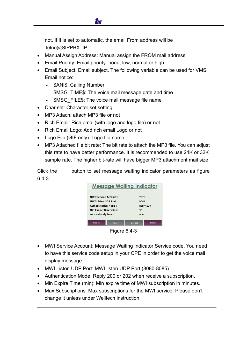 Welltech SIPPBX 6200 V.3.1.0 User Manual | Page 72 / 225