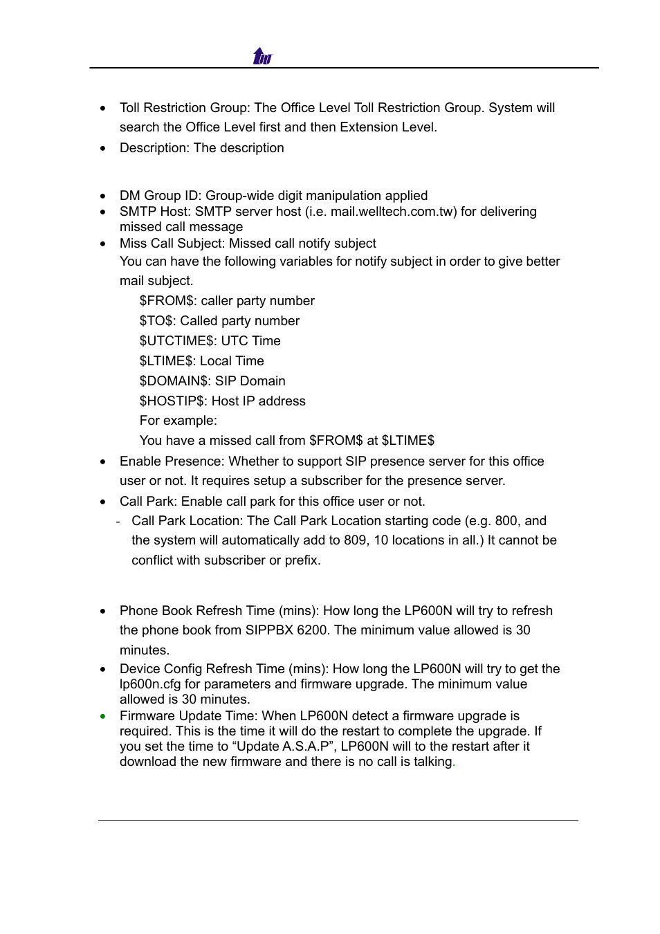 Welltech SIPPBX 6200 V.3.1.0 User Manual | Page 81 / 225