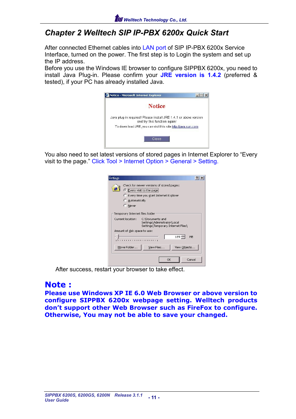 Welltech SIPPBX 6200 V.3.1.1 User Manual | Page 11 / 214