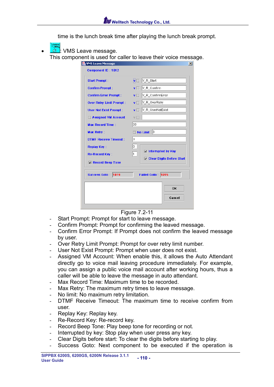 Welltech SIPPBX 6200 V.3.1.1 User Manual | Page 110 / 214