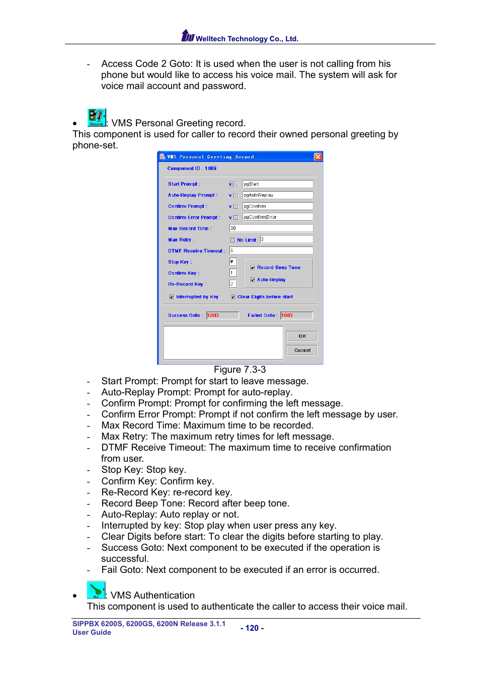 Welltech SIPPBX 6200 V.3.1.1 User Manual | Page 120 / 214