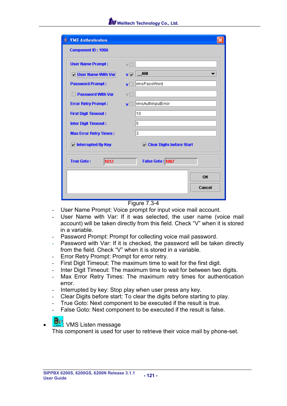 Welltech SIPPBX 6200 V.3.1.1 User Manual | Page 121 / 214