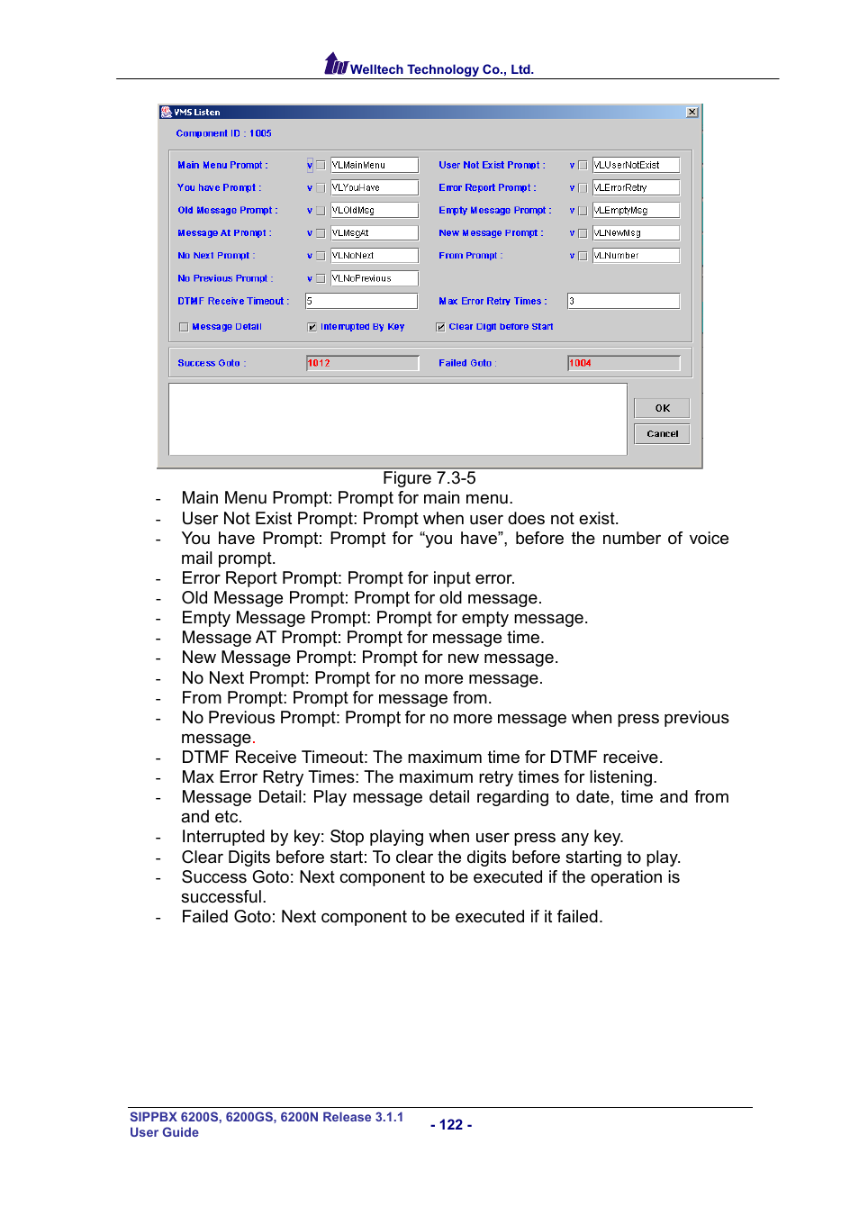 Welltech SIPPBX 6200 V.3.1.1 User Manual | Page 122 / 214