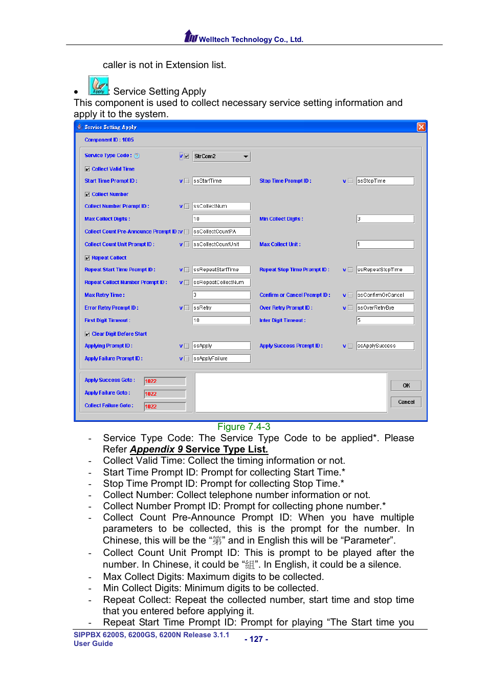 Welltech SIPPBX 6200 V.3.1.1 User Manual | Page 127 / 214