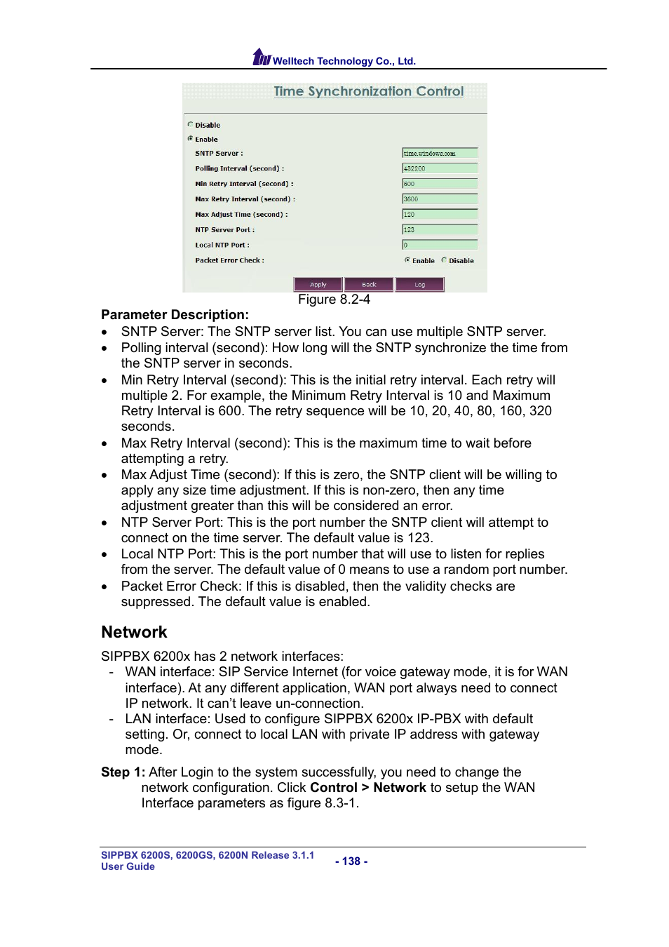 Network, Etwork | Welltech SIPPBX 6200 V.3.1.1 User Manual | Page 138 / 214