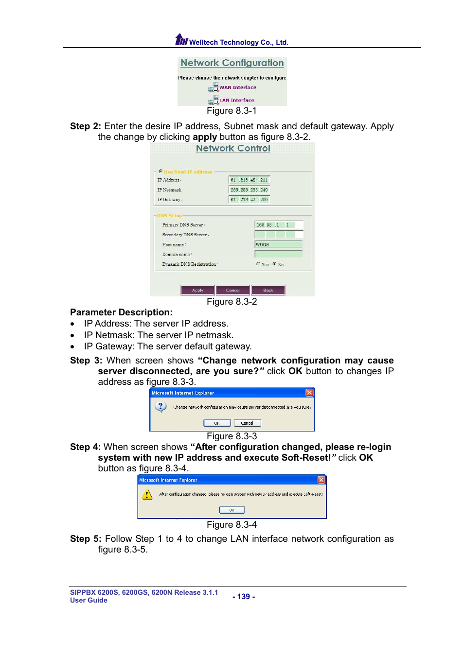 Welltech SIPPBX 6200 V.3.1.1 User Manual | Page 139 / 214