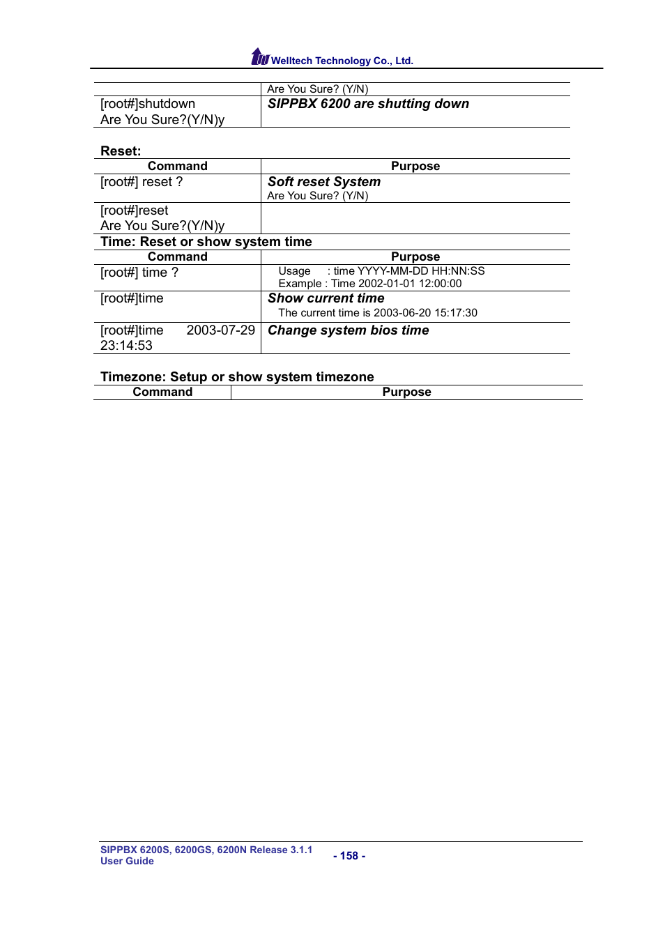 Welltech SIPPBX 6200 V.3.1.1 User Manual | Page 158 / 214