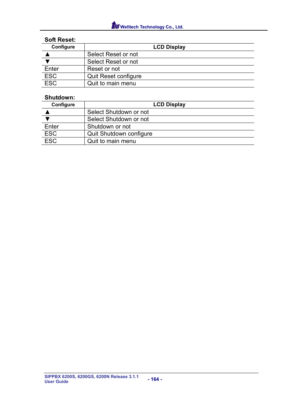 Welltech SIPPBX 6200 V.3.1.1 User Manual | Page 164 / 214