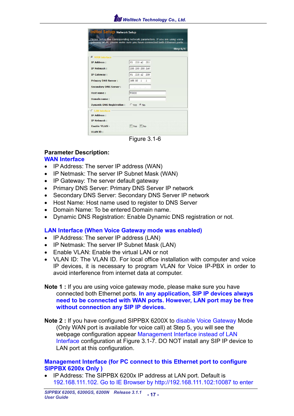 Welltech SIPPBX 6200 V.3.1.1 User Manual | Page 17 / 214