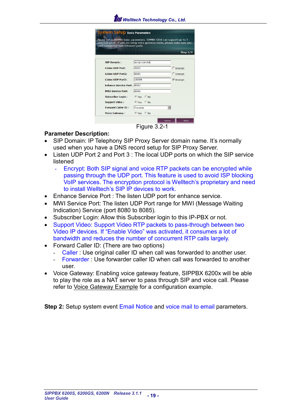 Welltech SIPPBX 6200 V.3.1.1 User Manual | Page 19 / 214