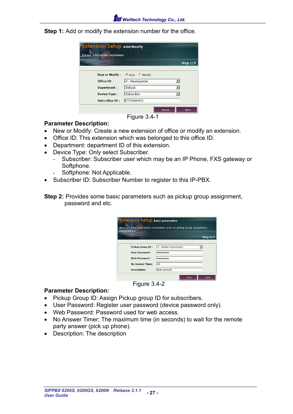 Welltech SIPPBX 6200 V.3.1.1 User Manual | Page 27 / 214