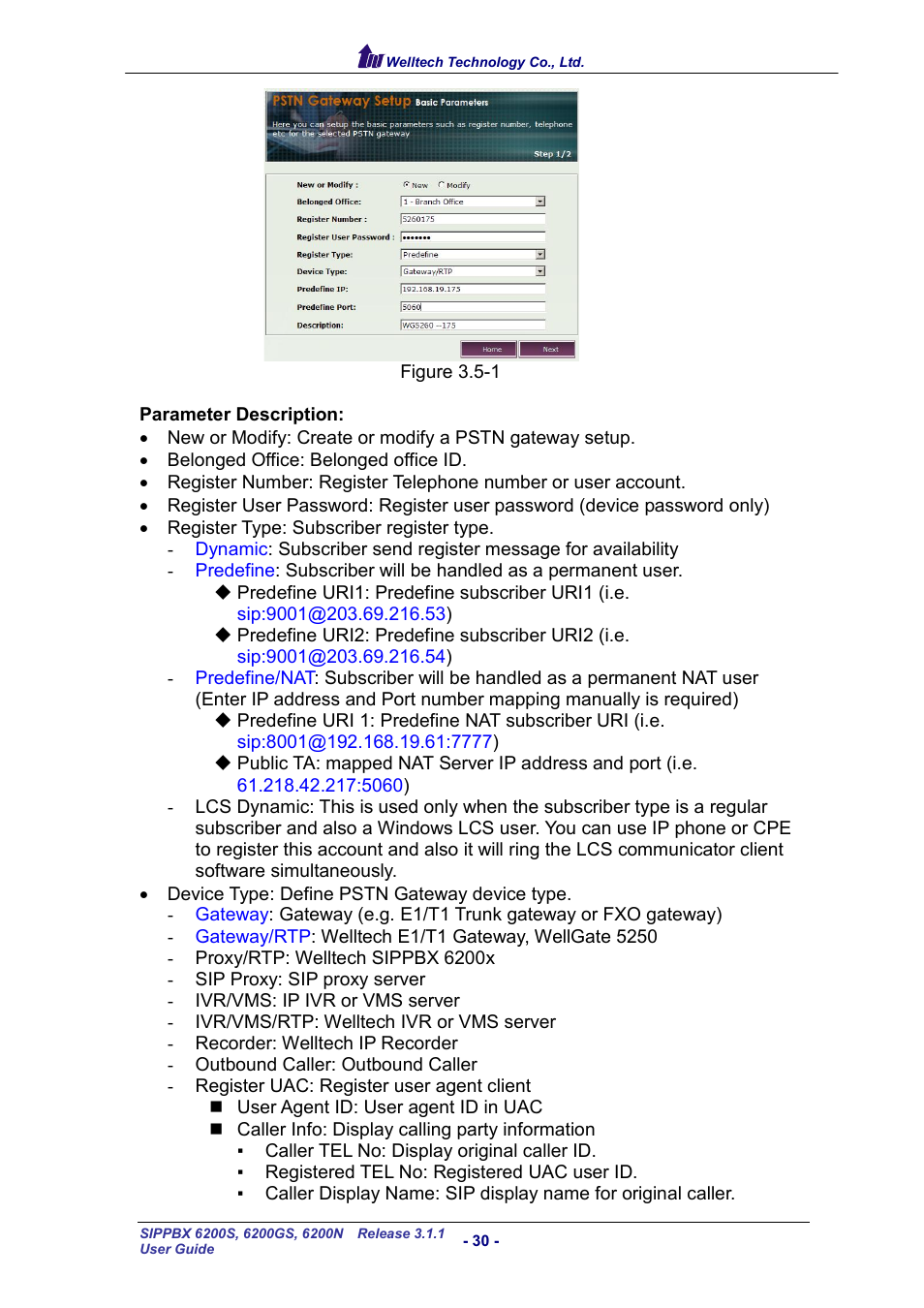 Welltech SIPPBX 6200 V.3.1.1 User Manual | Page 30 / 214