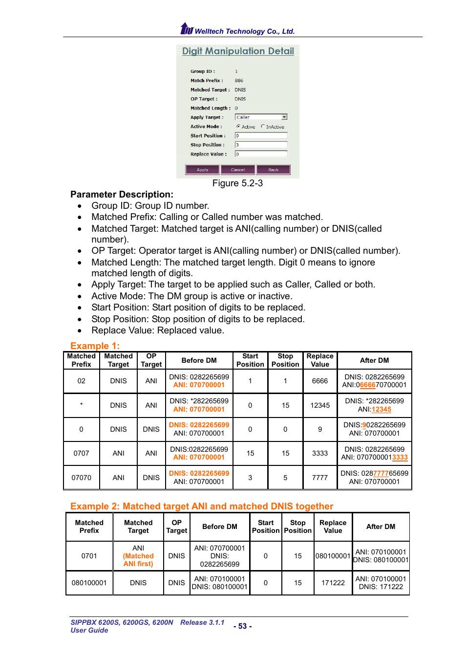 Welltech SIPPBX 6200 V.3.1.1 User Manual | Page 53 / 214