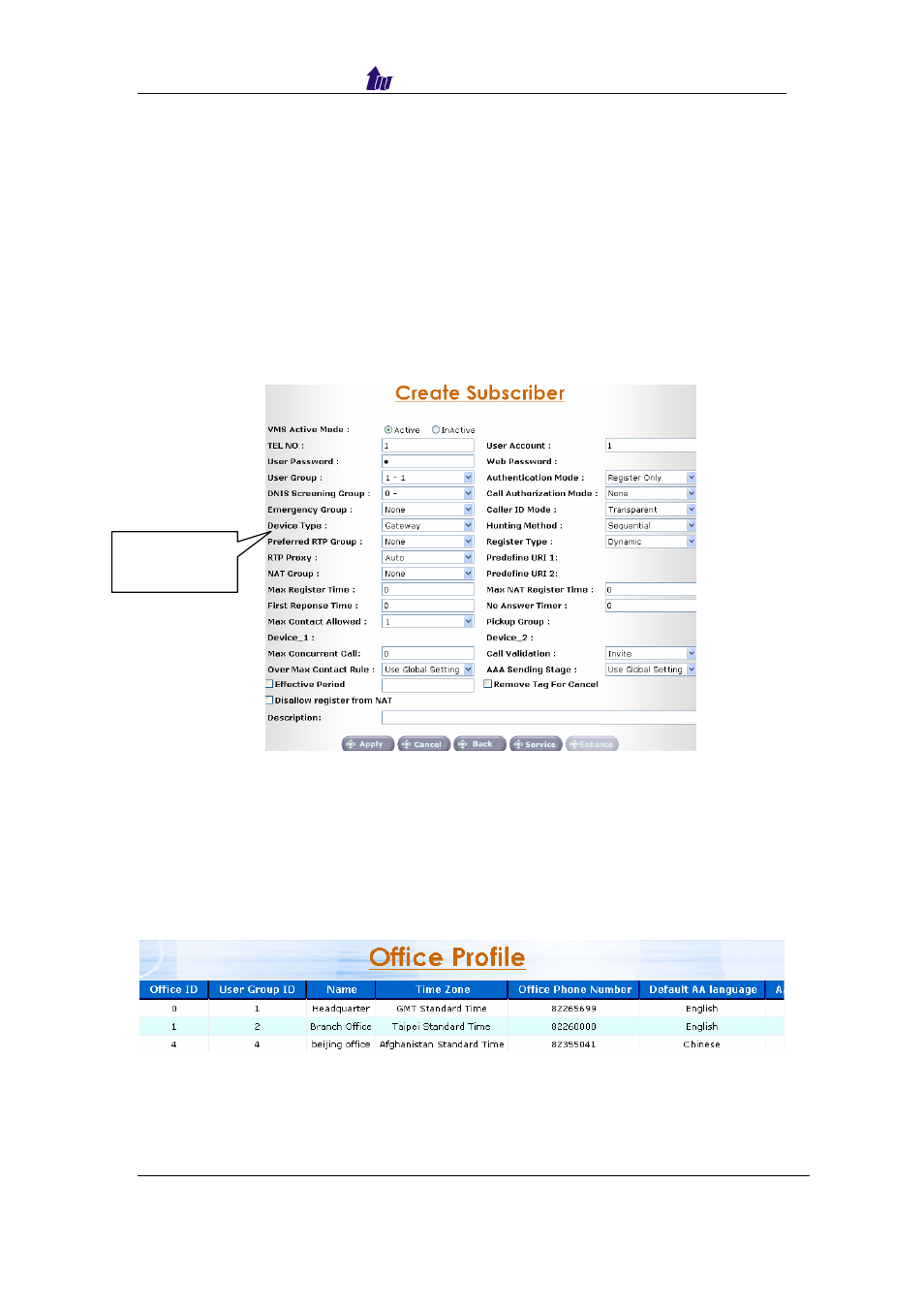 Pstn gateway, V. office profile | Welltech SIPPBX 6200 V.x.2 Quick Start User Manual | Page 13 / 41