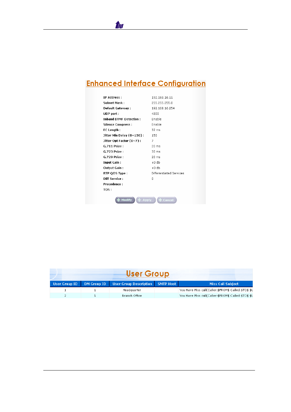 Ii. change sippbx 6200 interface ip address, Subscriber group | Welltech SIPPBX 6200 V.x.2 Quick Start User Manual | Page 9 / 41