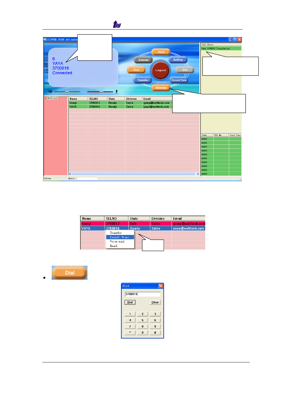 Welltech SIPPBX 6200 V.1.0 Attendant Console User Manual | Page 11 / 18