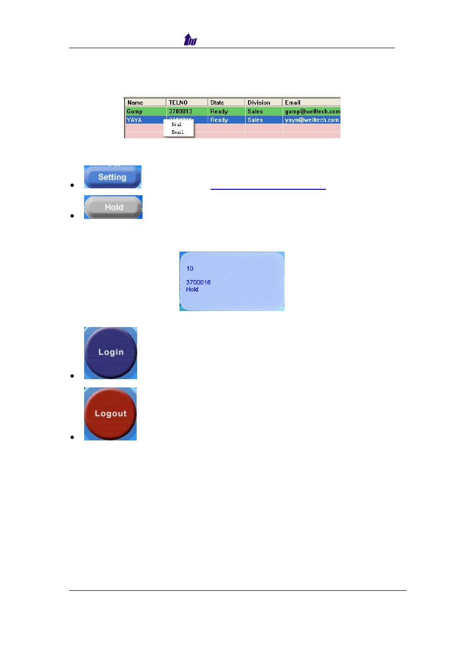Welltech SIPPBX 6200 V.1.0 Attendant Console User Manual | Page 12 / 18