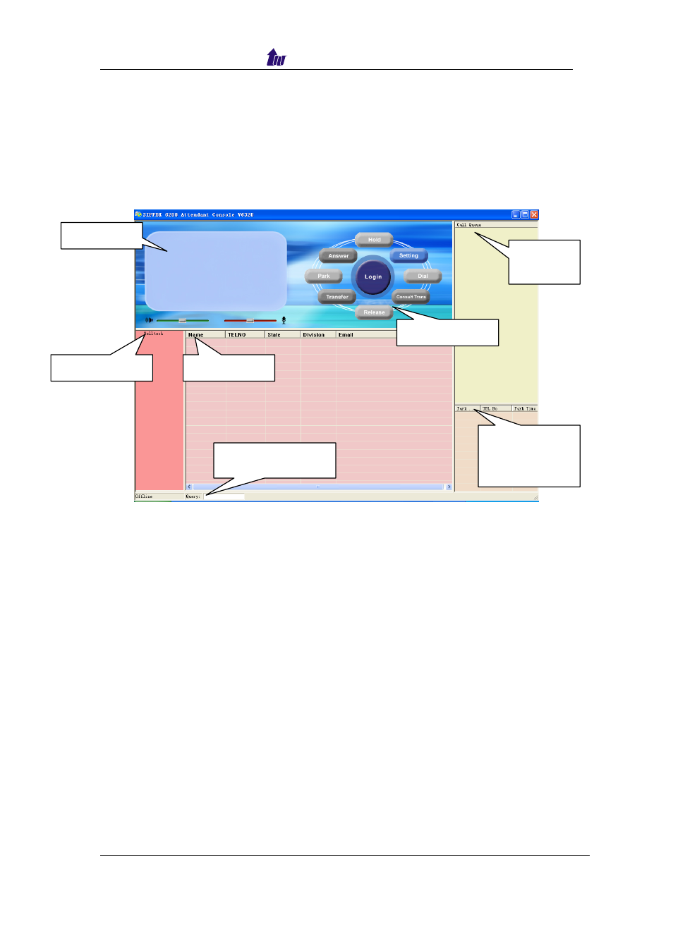 Chapter 3 attendant console quick start | Welltech SIPPBX 6200 V.1.0 Attendant Console User Manual | Page 5 / 18